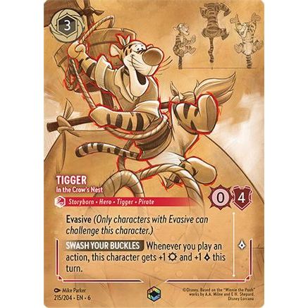 Tigger - In the Crow's Nest (Enchanted) (215/204) - Azurite Sea Holofoil