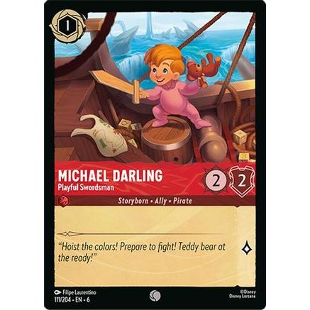 Michael Darling - Playful Swordsman (111/204) - Azurite Sea Cold Foil