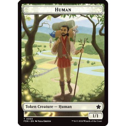 Human // Knight Double-Sided Token (FDN-3 // 4) - Foundations Foil