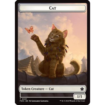 Cat (0001) // Cat (0002) Doubled-Sided Token (FDN-1 // 2) - Foundations Foil