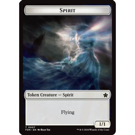 Spirit // Cat (0001) Doubled-Sided Token (FDN-1 // 7) - Foundations Foil