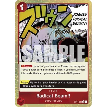Radical Beam!! (Textured Foil) (OP01-029) - Premium Booster -The Best- Foil