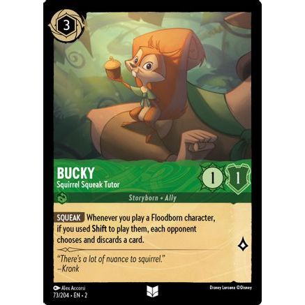 Bucky - Squirrel Squeak Tutor (Errata Version) (73/204) - Rise of the Floodborn Cold Foil