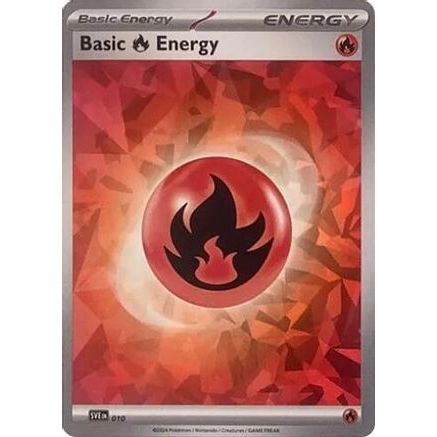 Basic Fire Energy (Cracked Ice Holo) 10 - SV07 Stellar Crown Holofoil