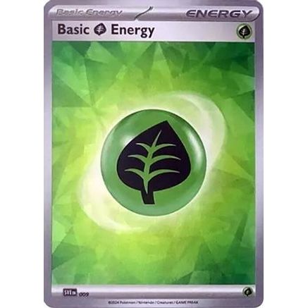 Basic Grass Energy (Cracked Ice Holo) 9 - SV07 Stellar Crown Holofoil