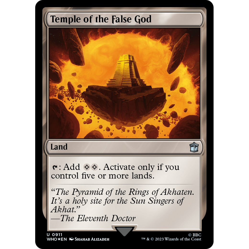 Temple of the False God (Surge Foil) (WHO-911) - Doctor Who Foil