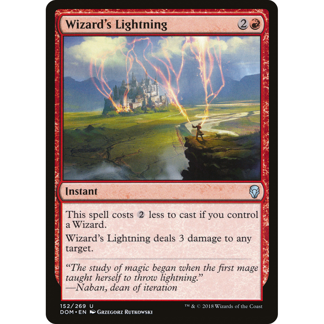 Wizard's Lightning (DOM-152) - Dominaria