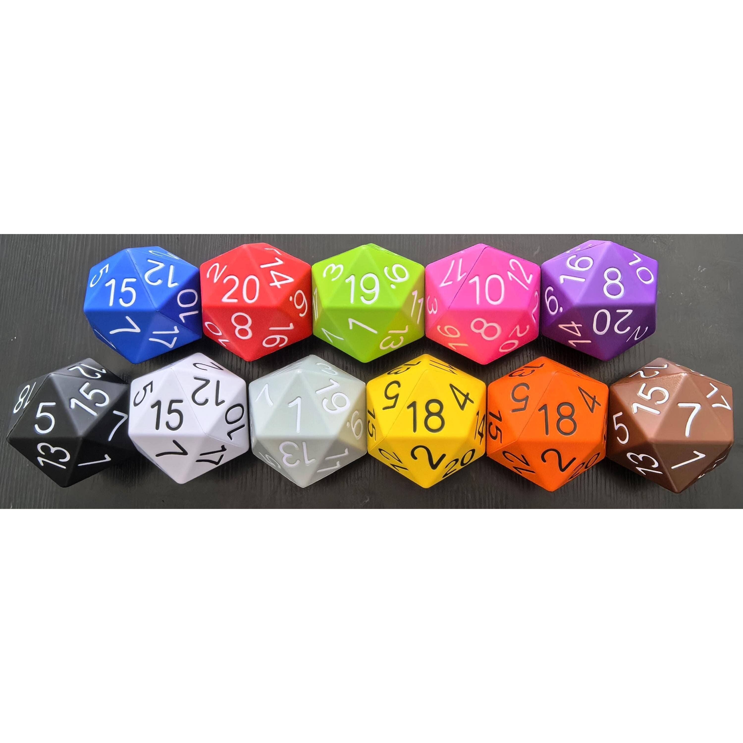 Big Foam Dice 4 inch D20's (11 colors) by Zucati: Black