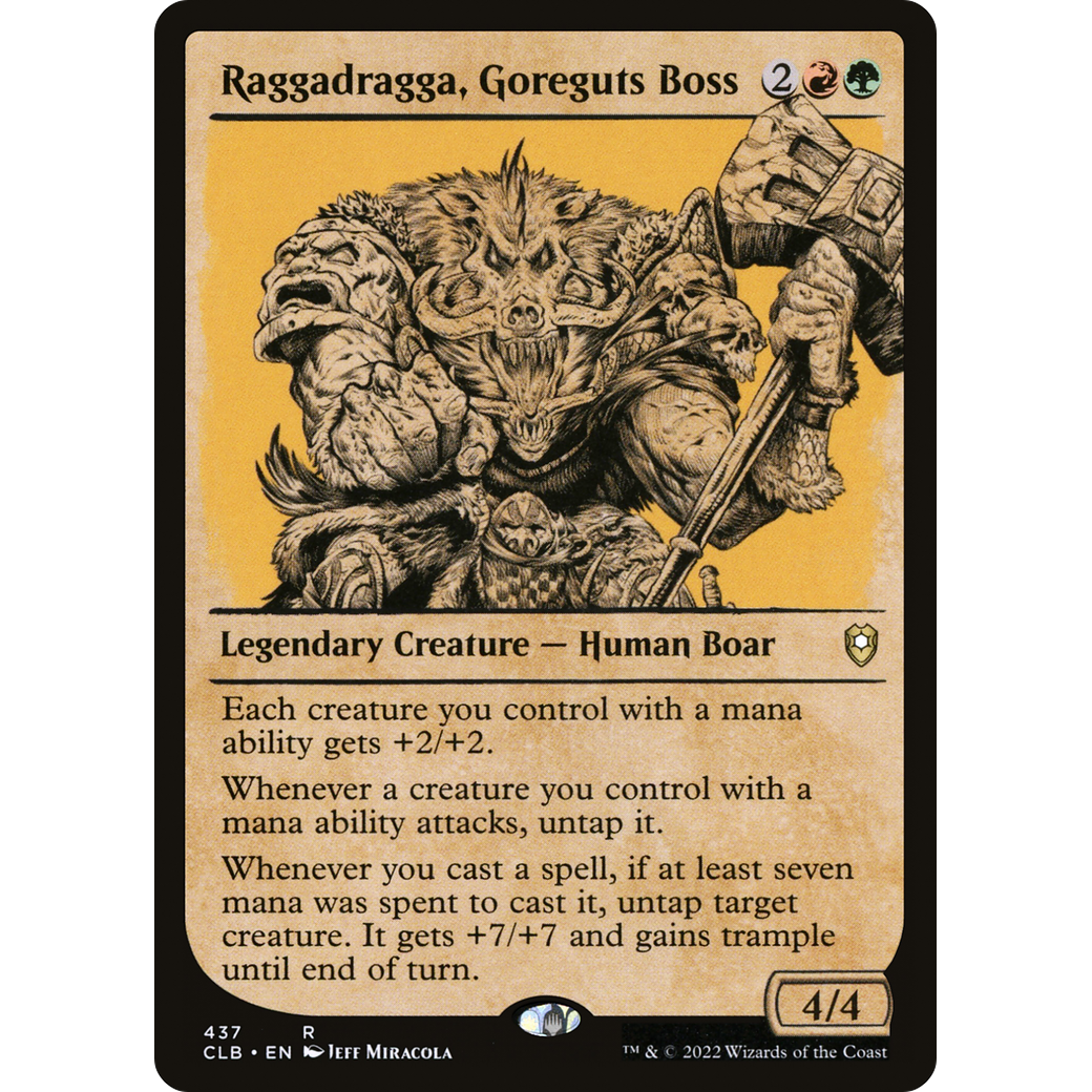 Raggadragga, Goreguts Boss (Showcase) (CLB-437) - Commander Legends: Battle for Baldur's Gate: (Showcase)