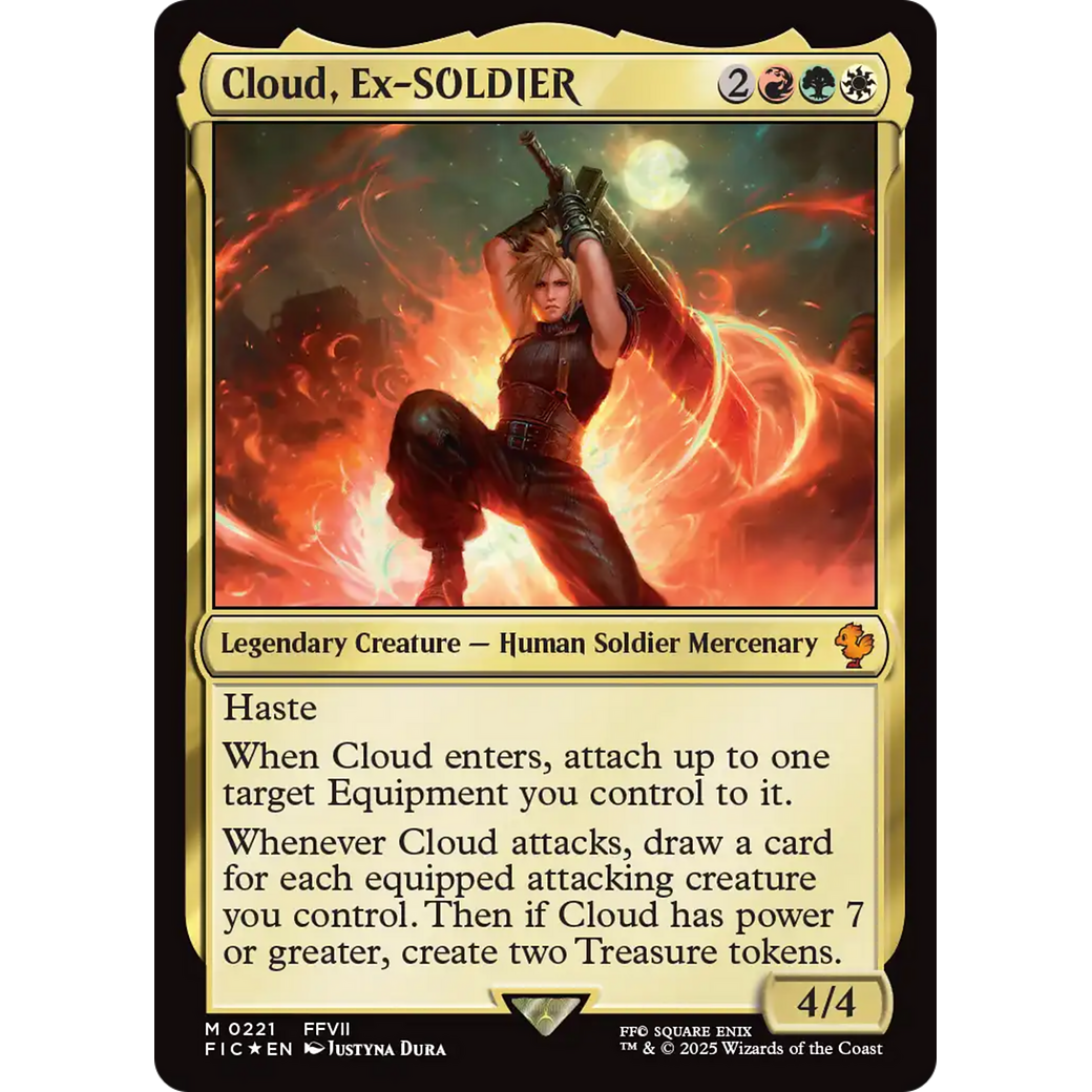 Cloud, Ex-SOLDIER (Surge Foil) (FIC-221) - Commander: FINAL FANTASY Foil