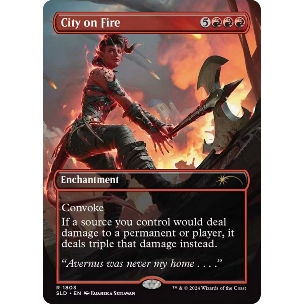 City on Fire (SLD-1803) - Secret Lair Drop (Borderless)