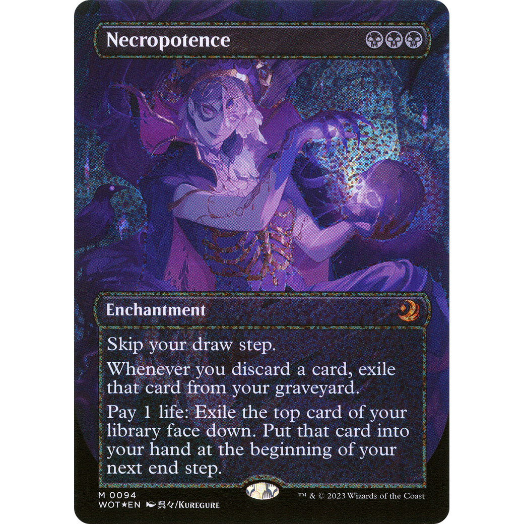 Necropotence (WOT-094) - Wilds of Eldraine: Enchanting Tales (Borderless) Foil