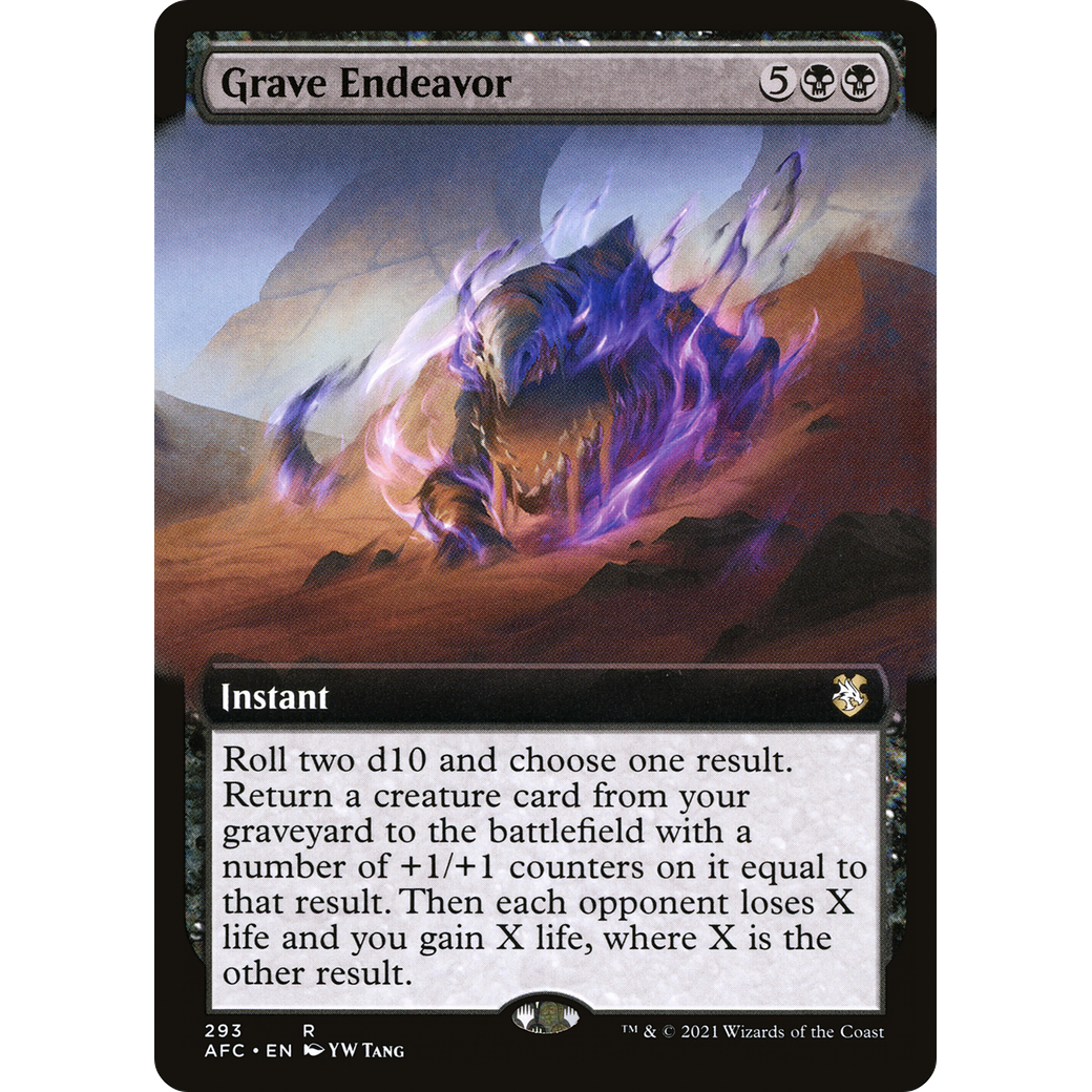Grave Endeavor (AFC-293) - Forgotten Realms Commander: (Extended Art)