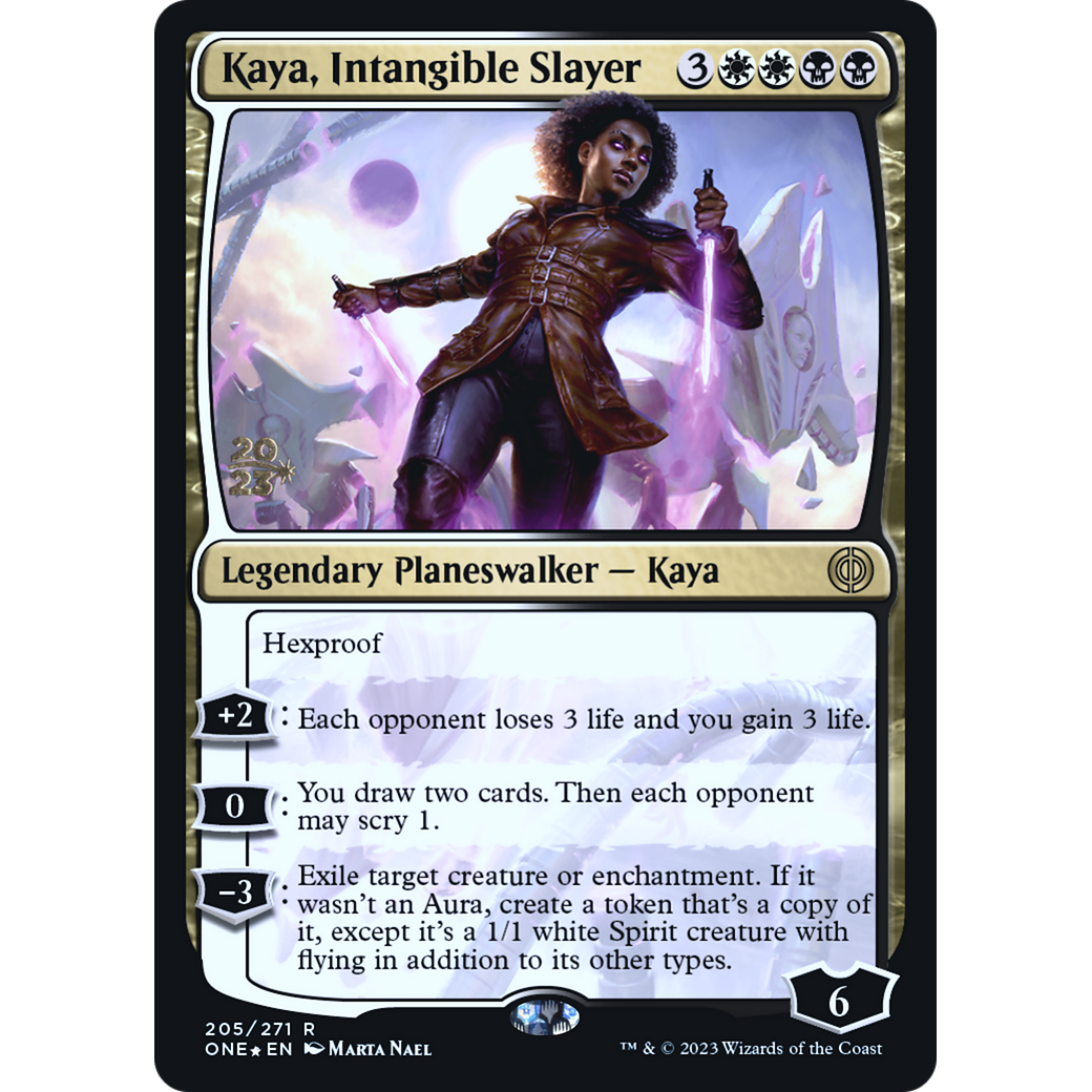 Kaya, Intangible Slayer (PRE-205S) - Phyrexia: All Will Be One Promos Foil