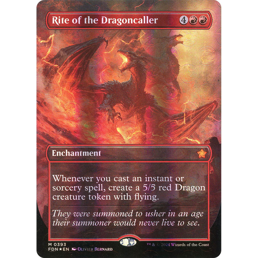 Rite of the Dragoncaller (FDN-393) - Foundations (Borderless) Foil