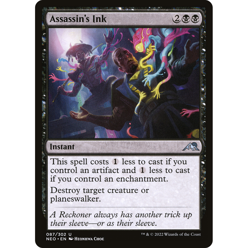 Assassin's Ink (NEO-087) - Kamigawa: Neon Dynasty Foil