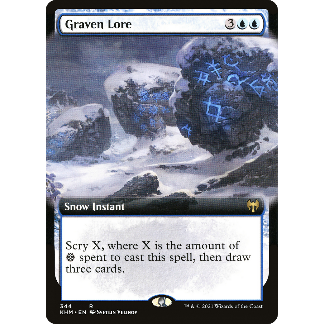 Graven Lore (Extended Art) (KHM-344) - Kaldheim: (Extended Art, snow) Foil
