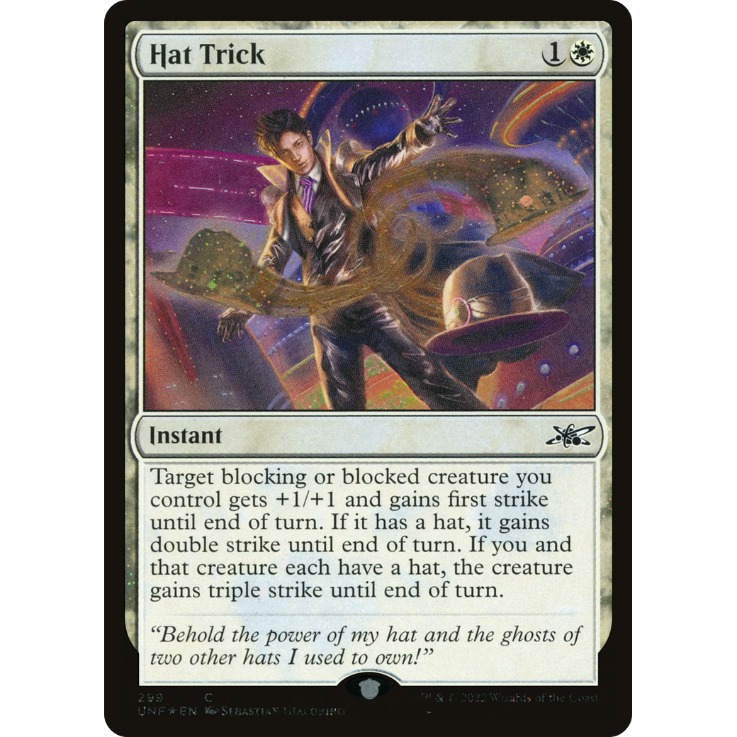 Hat Trick (Galaxy Foil) (UNF-299) - Unfinity Foil