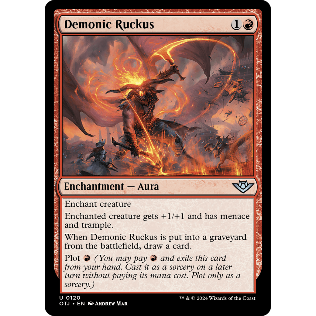 Demonic Ruckus (OTJ-120) - Outlaws of Thunder Junction Foil