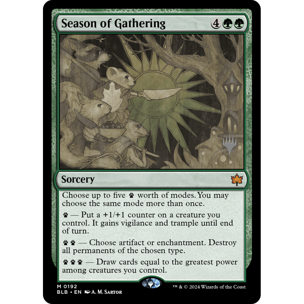 Season of Gathering (PPBLB-192P) - Bloomburrow Promos Foil