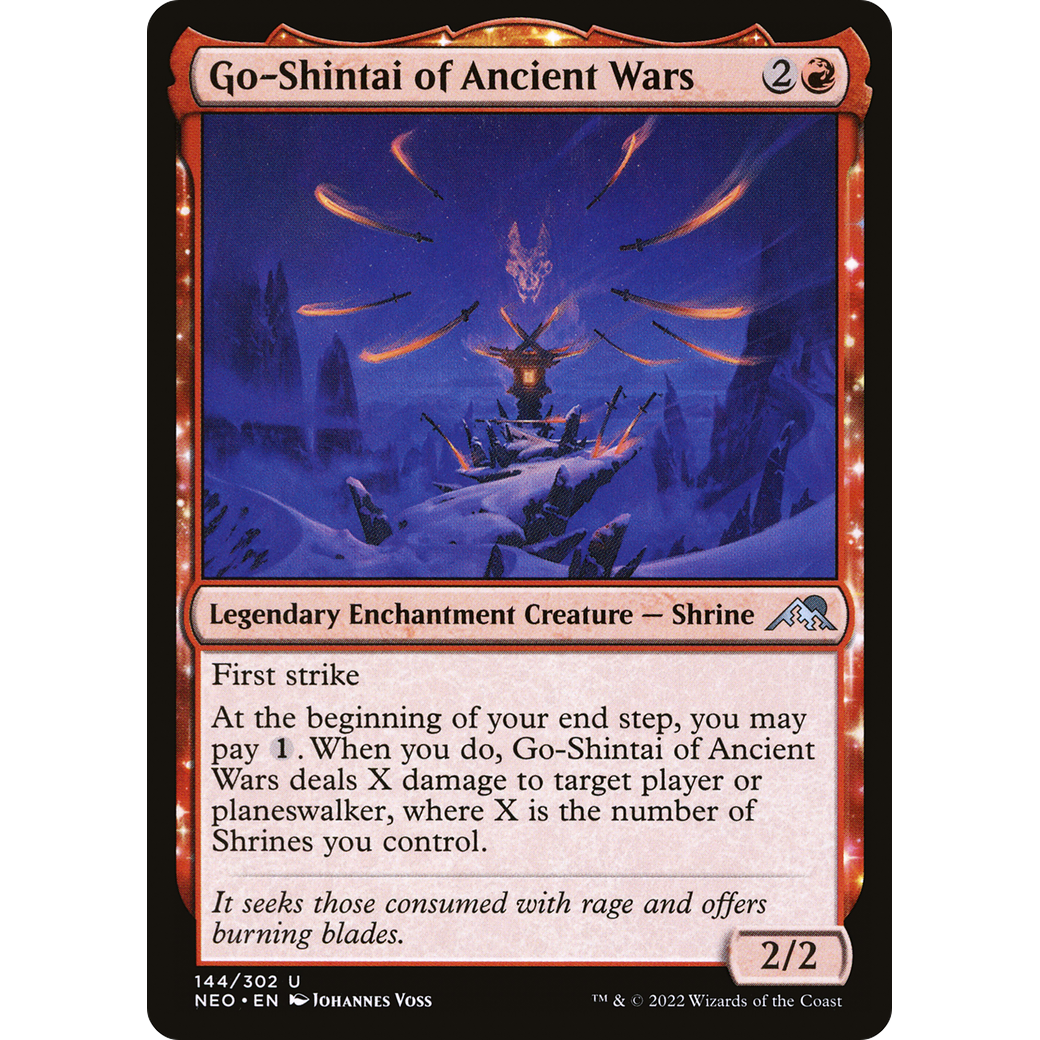Go-Shintai of Ancient Wars (NEO-144) - Kamigawa: Neon Dynasty: (enchantment) Foil