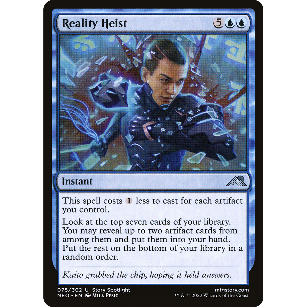 Reality Heist (NEO-075) - Kamigawa: Neon Dynasty Foil