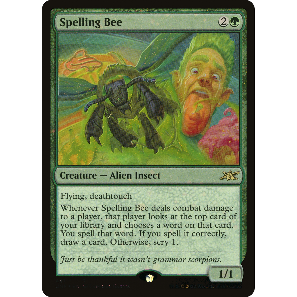 Spelling Bee (Galaxy Foil) (UNF-441) - Unfinity Foil
