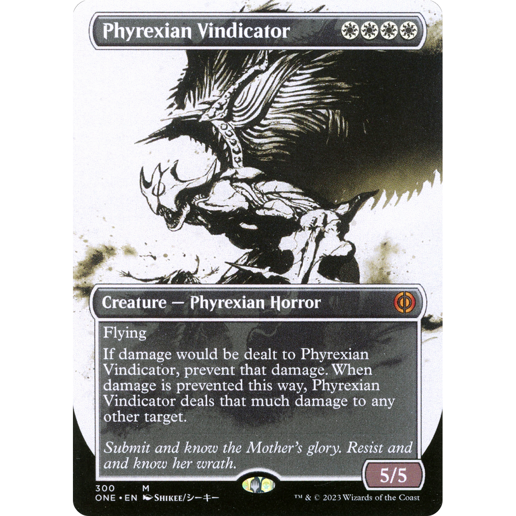 Phyrexian Vindicator (ONE-300) - Phyrexia: All Will Be One: (Showcase) (Borderless) Foil