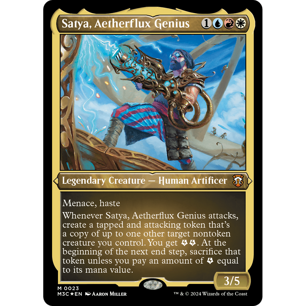 Satya, Aetherflux Genius (M3C-023) - Modern Horizons 3 Commander Etched Foil