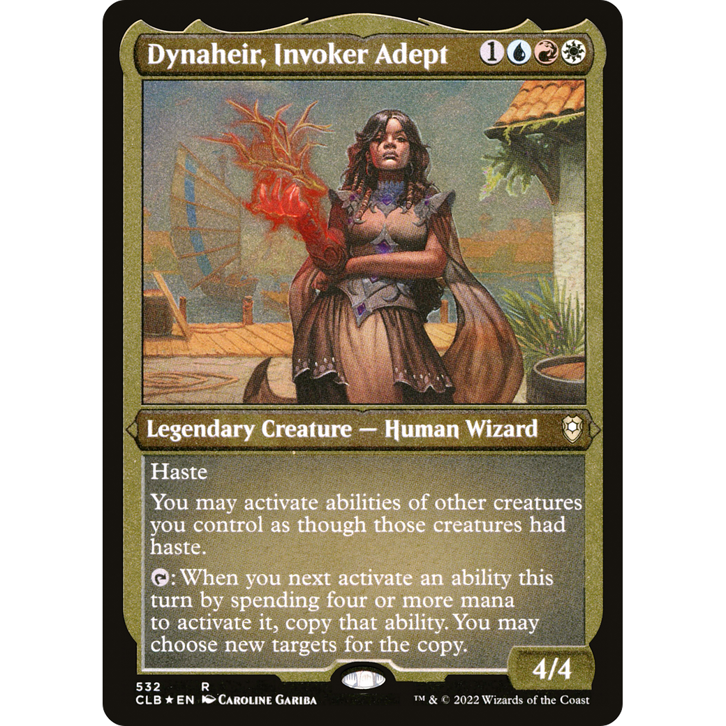 Dynaheir, Invoker Adept (CLB-532) - Commander Legends: Battle for Baldur's Gate Etched Foil