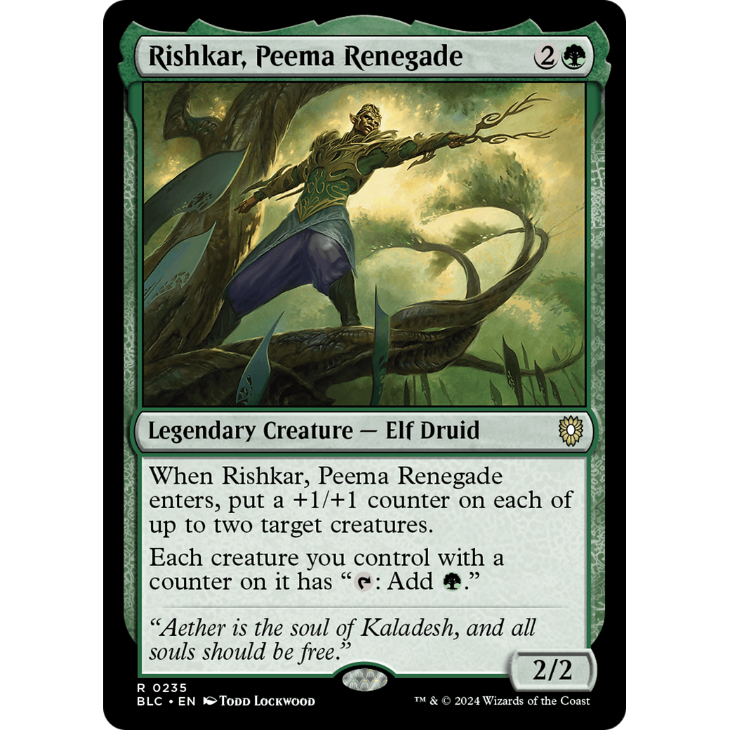 Rishkar, Peema Renegade (BLC-235) - Bloomburrow Commander