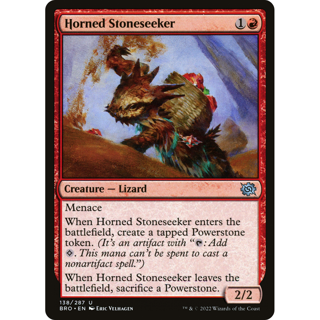 Horned Stoneseeker (BRO-138) - The Brothers' War Foil