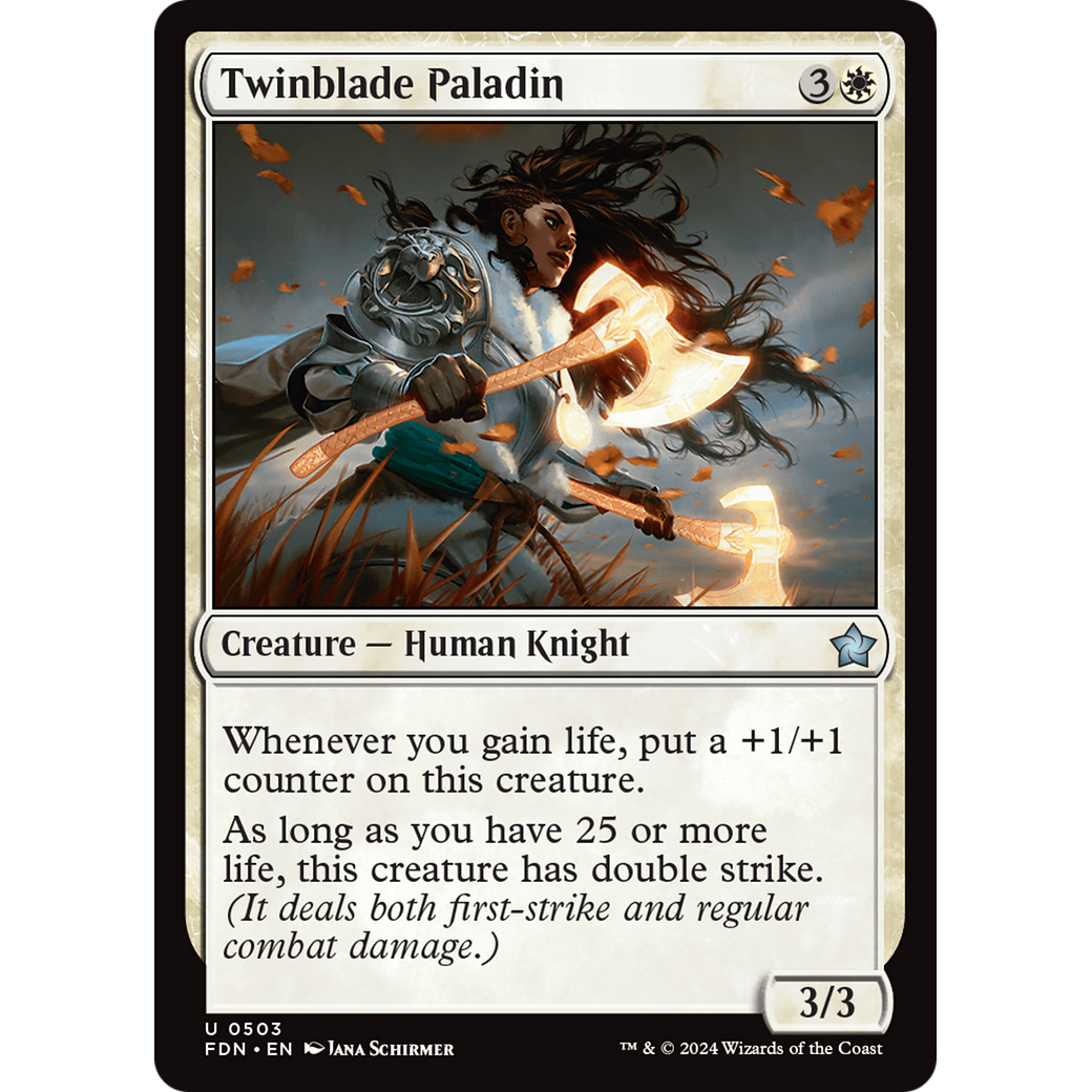 Twinblade Paladin (FDN-503) - Foundations