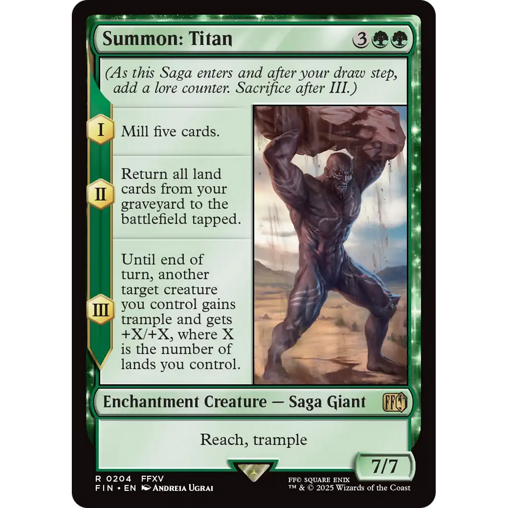 Summon: Titan (FIN-204) - FINAL FANTASY: (enchantment)