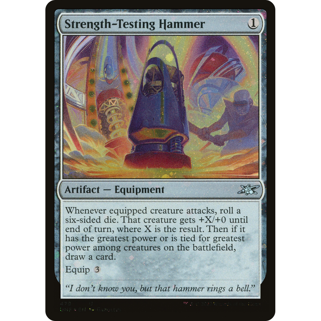Strength-Testing Hammer (Galaxy Foil) (UNF-479) - Unfinity Foil