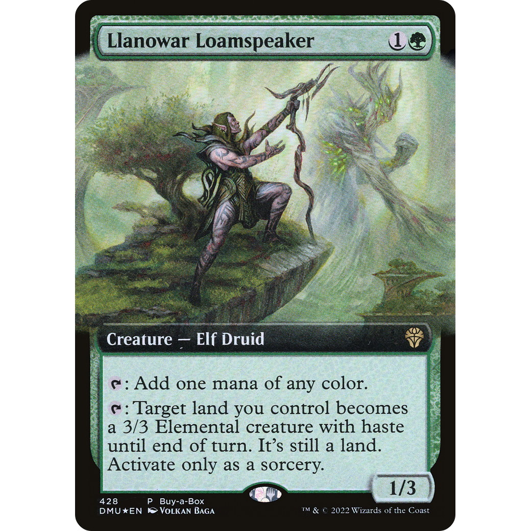 Llanowar Loamspeaker (BABP-428) - Dominaria United: (Extended Art) Foil
