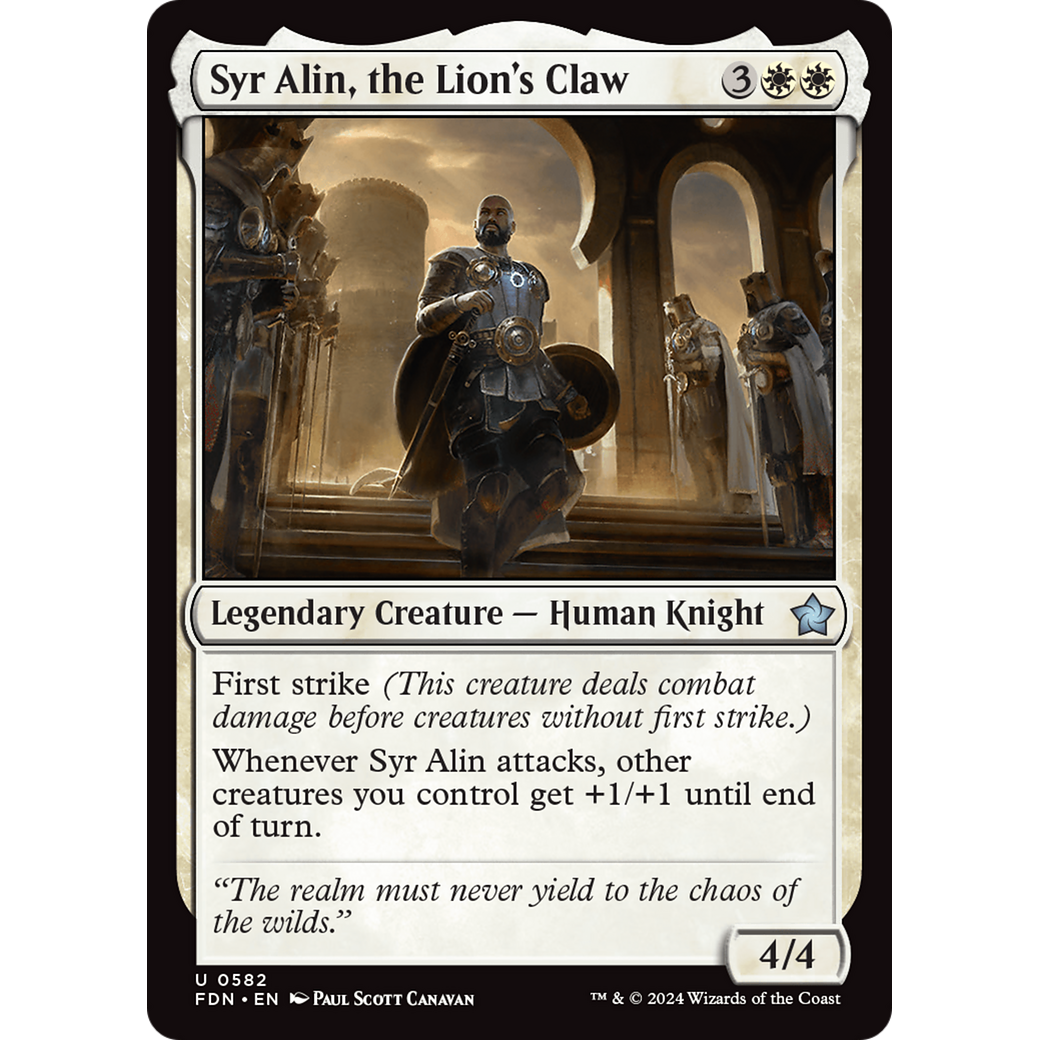 Syr Alin, the Lion's Claw (FDN-582) - Foundations