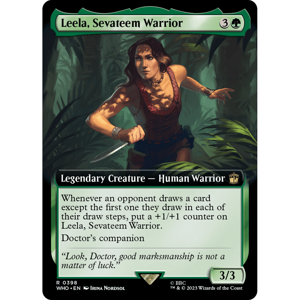 Leela, Sevateem Warrior (Extended Art) (WHO-398) - Doctor Who: (Extended Art) Foil