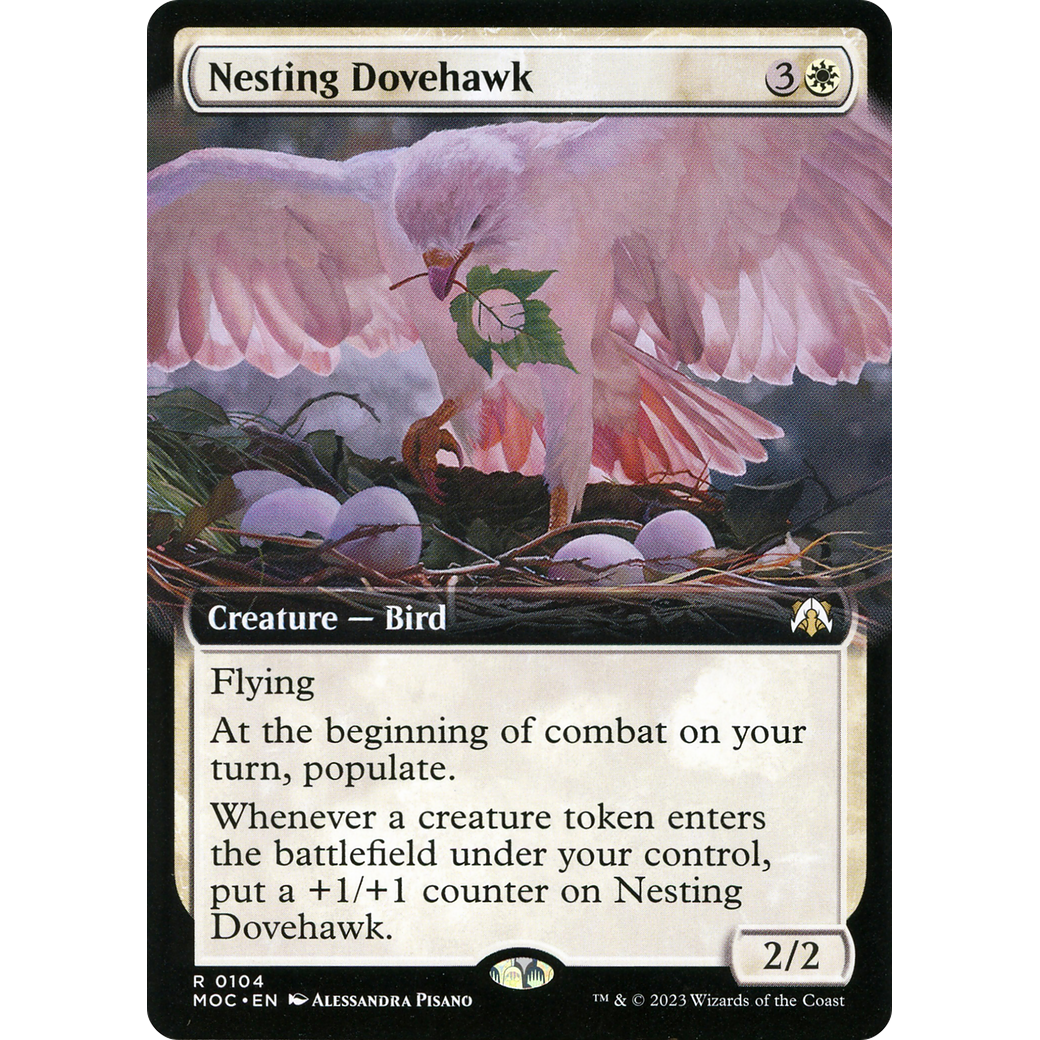 Nesting Dovehawk (Extended Art) (MOC-104) - March of the Machine Commander: (Extended Art) Foil