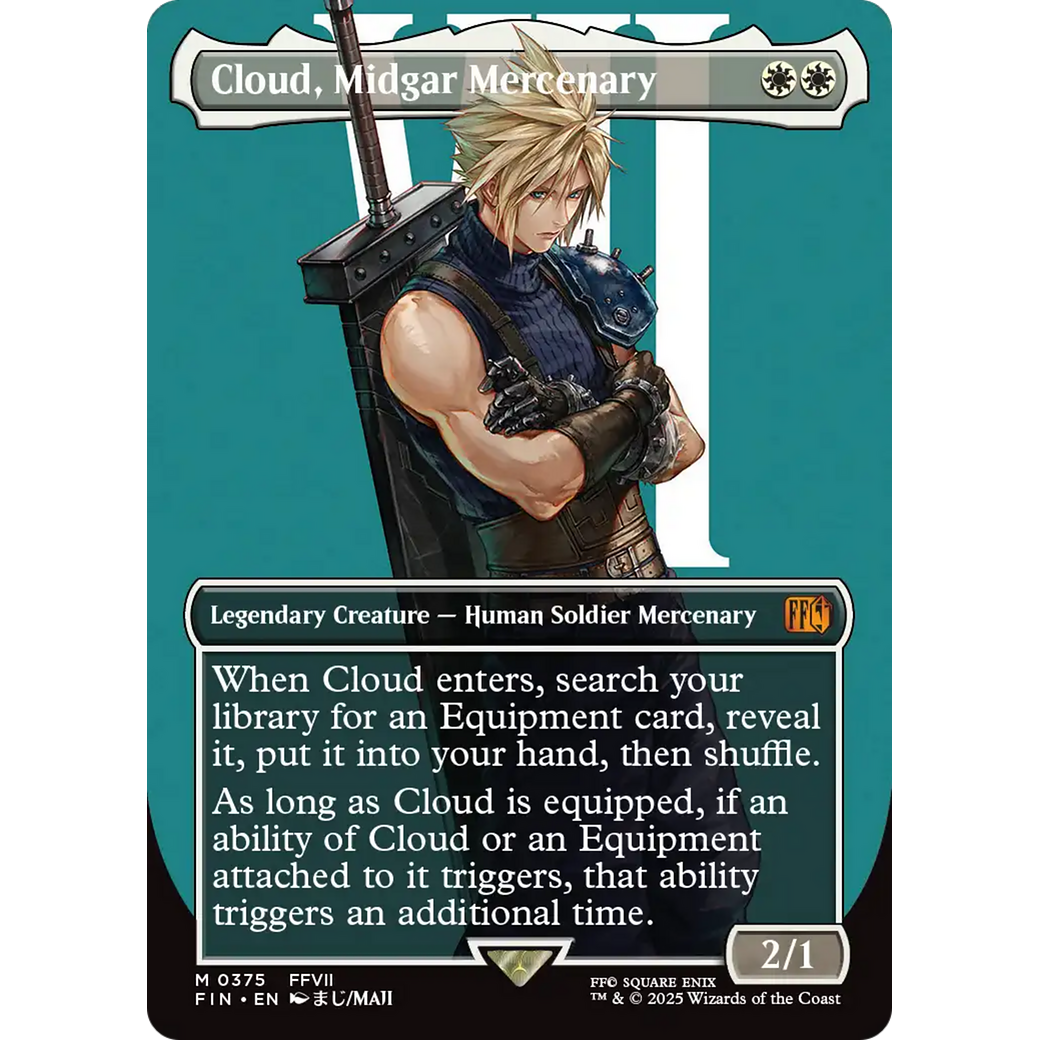 Cloud, Midgar Mercenary (FIN-375) - FINAL FANTASY (Borderless) Foil