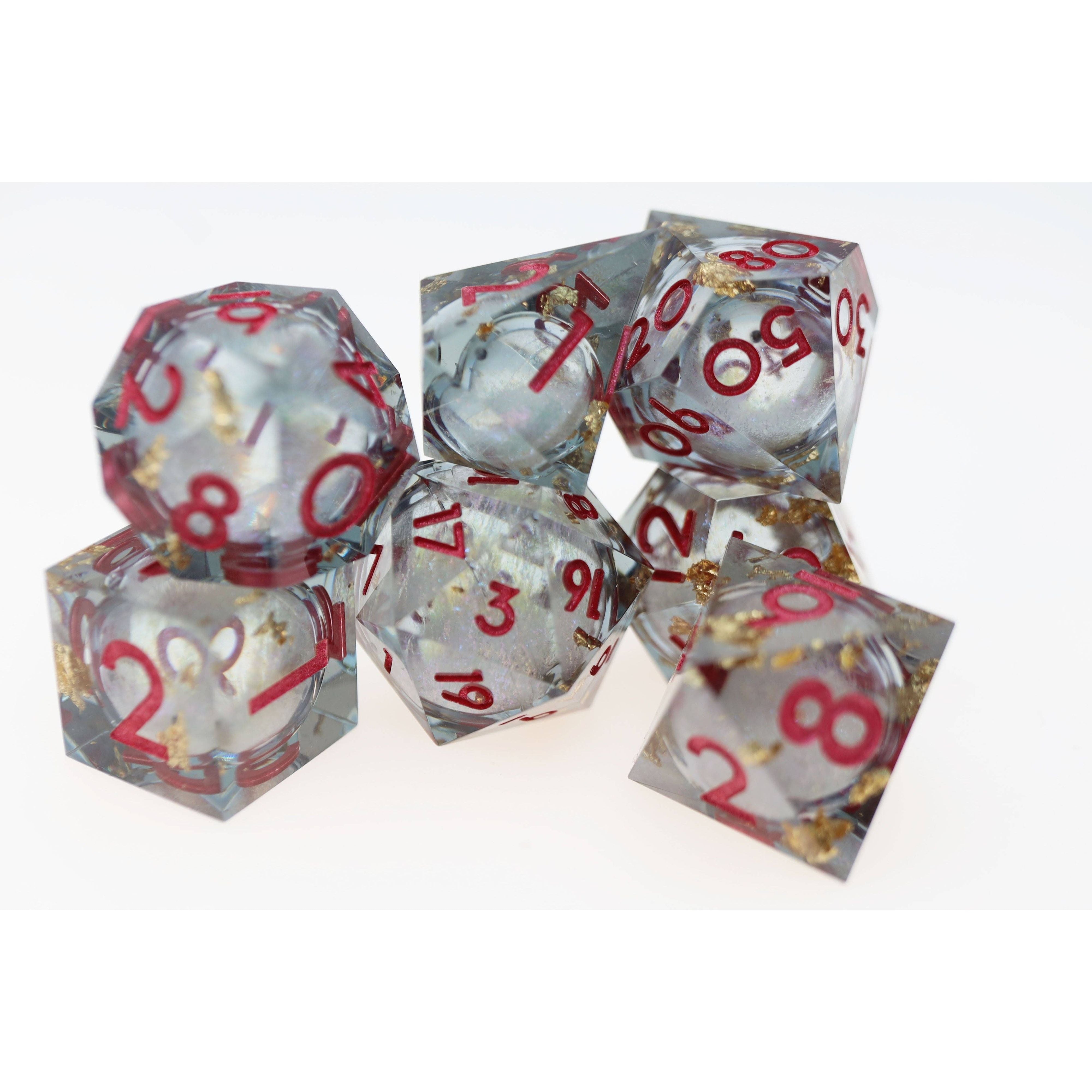 Sharp Edge Liquid Core RPG Dice Set - Crystal Asteroid