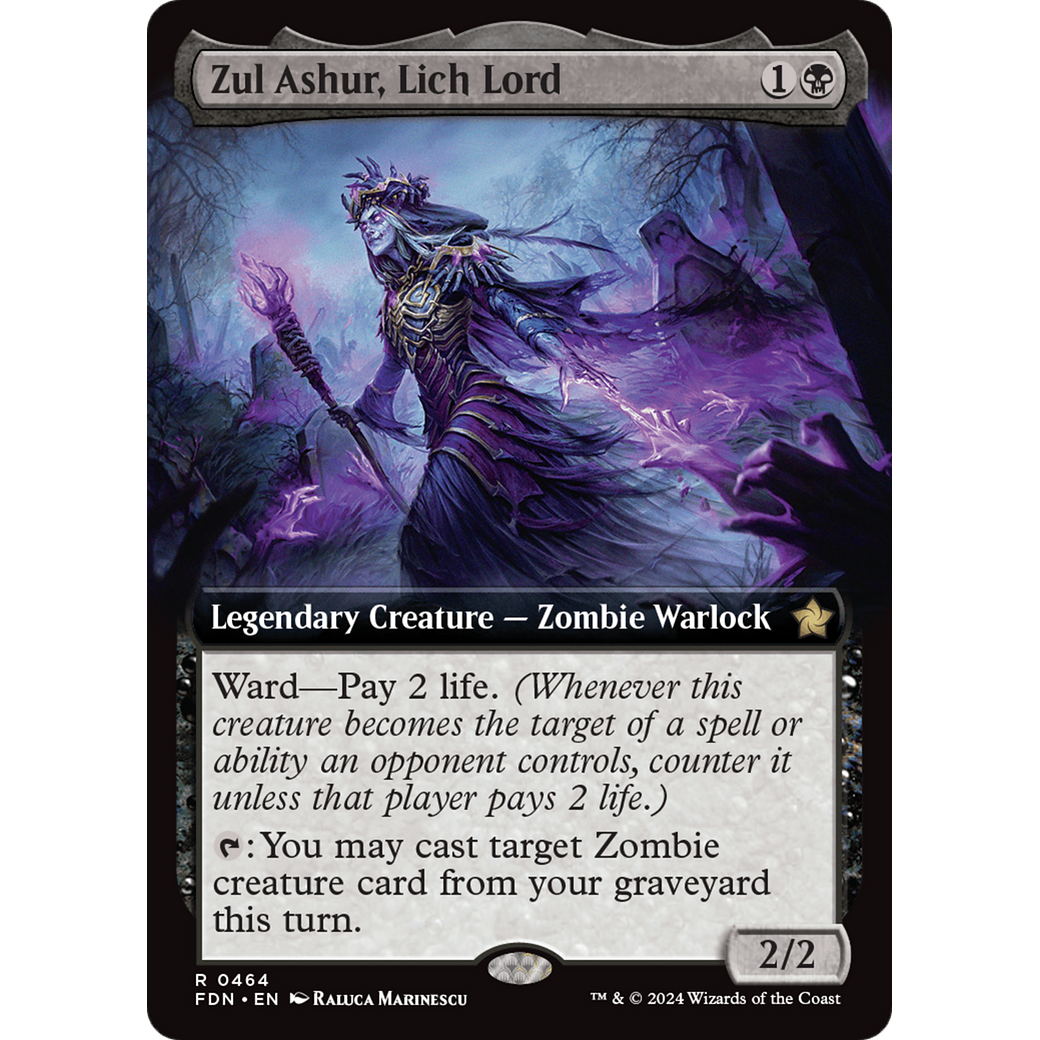 Zul Ashur, Lich Lord (FDN-464) - Foundations: (Extended Art) Foil