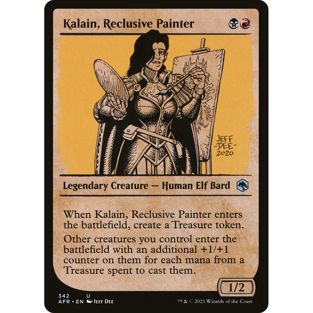 Kalain, Reclusive Painter (Showcase) (AFR-342) - Adventures in the Forgotten Realms: (Showcase) Foil