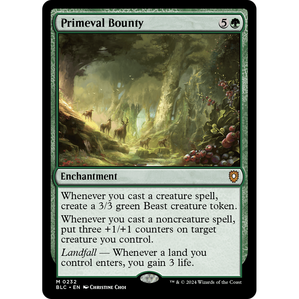 Primeval Bounty (BLC-232) - Bloomburrow Commander