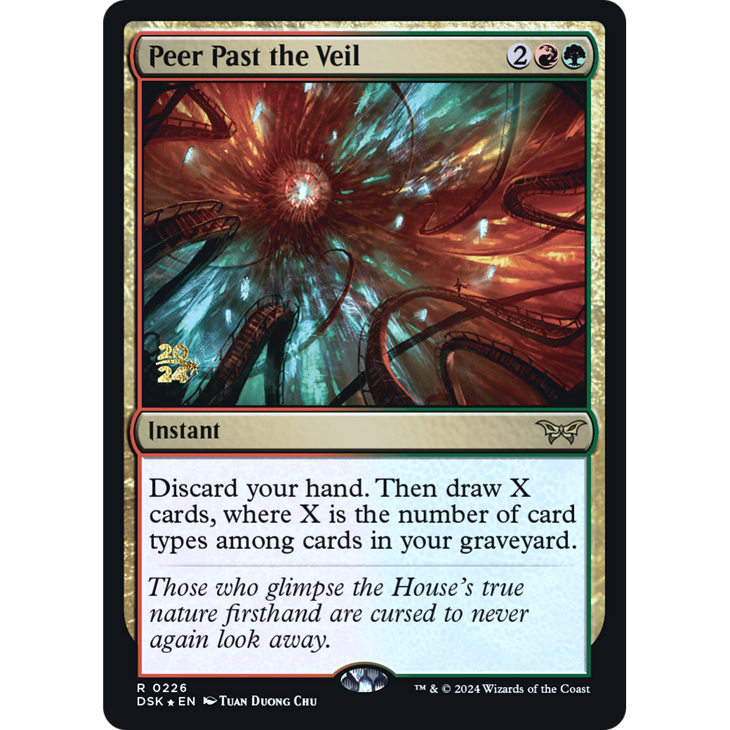 Peer Past the Veil (PRE-226S) - Duskmourn: House of Horror Promos Foil