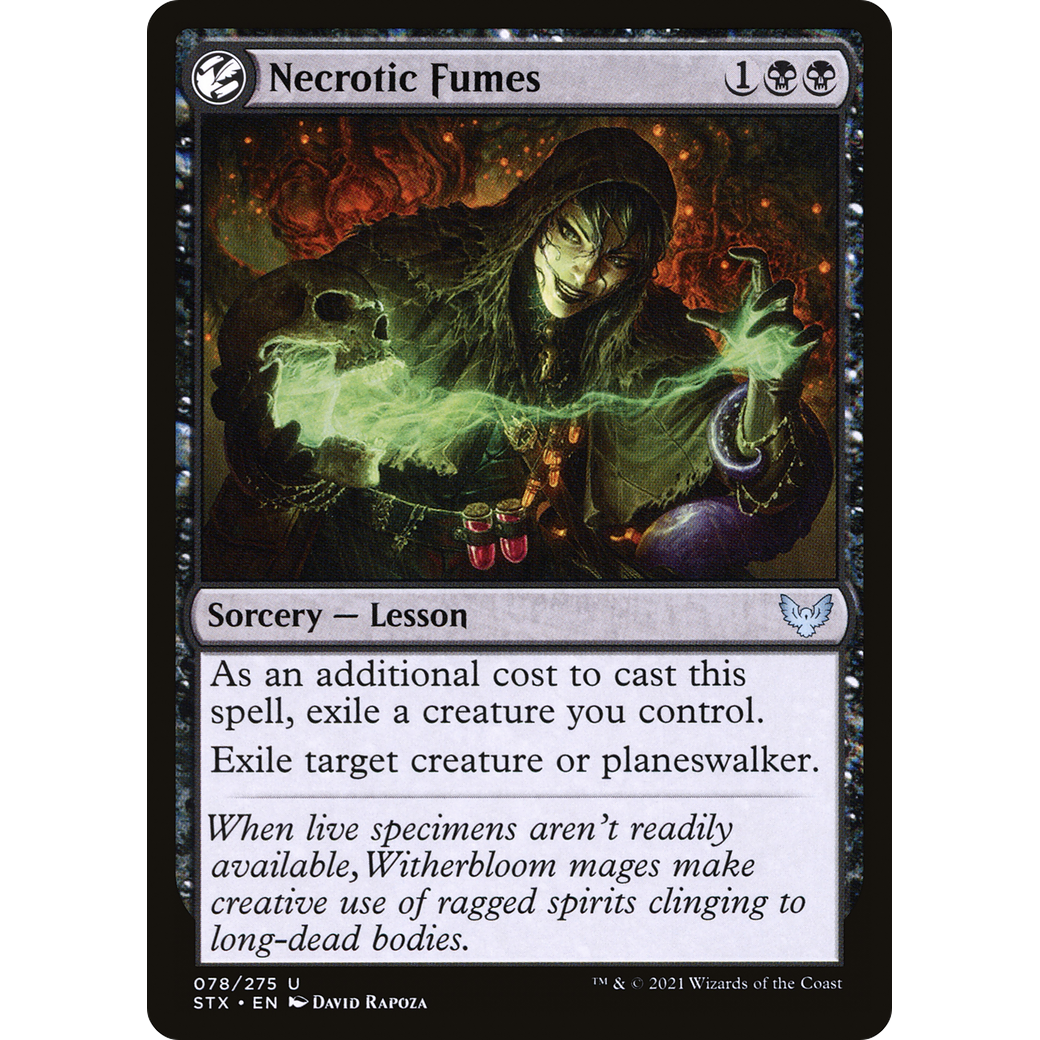 Necrotic Fumes (STX-078) - Strixhaven: School of Mages: (lesson) Foil