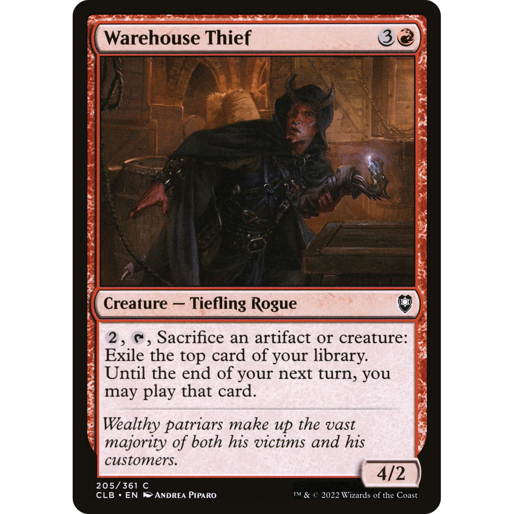 Warehouse Thief (CLB-205) - Commander Legends: Battle for Baldur's Gate Foil