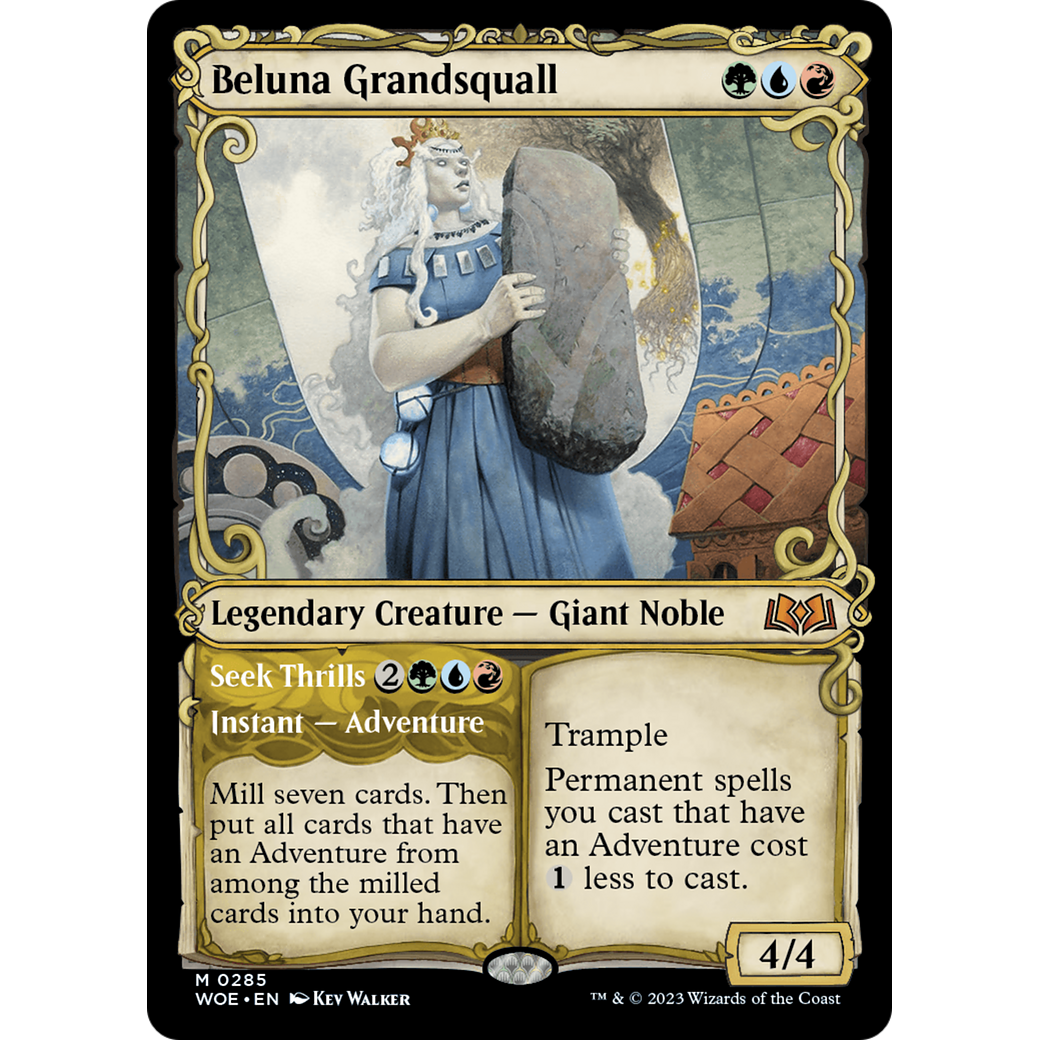 Beluna Grandsquall // Seek Thrills (WOE-285) - Wilds of Eldraine: (Showcase) Foil