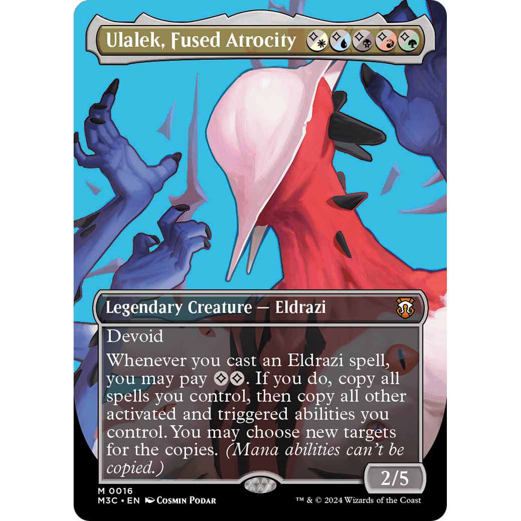 Ulalek, Fused Atrocity (Borderless) (M3C-016) - Modern Horizons 3 Commander (Borderless) Foil