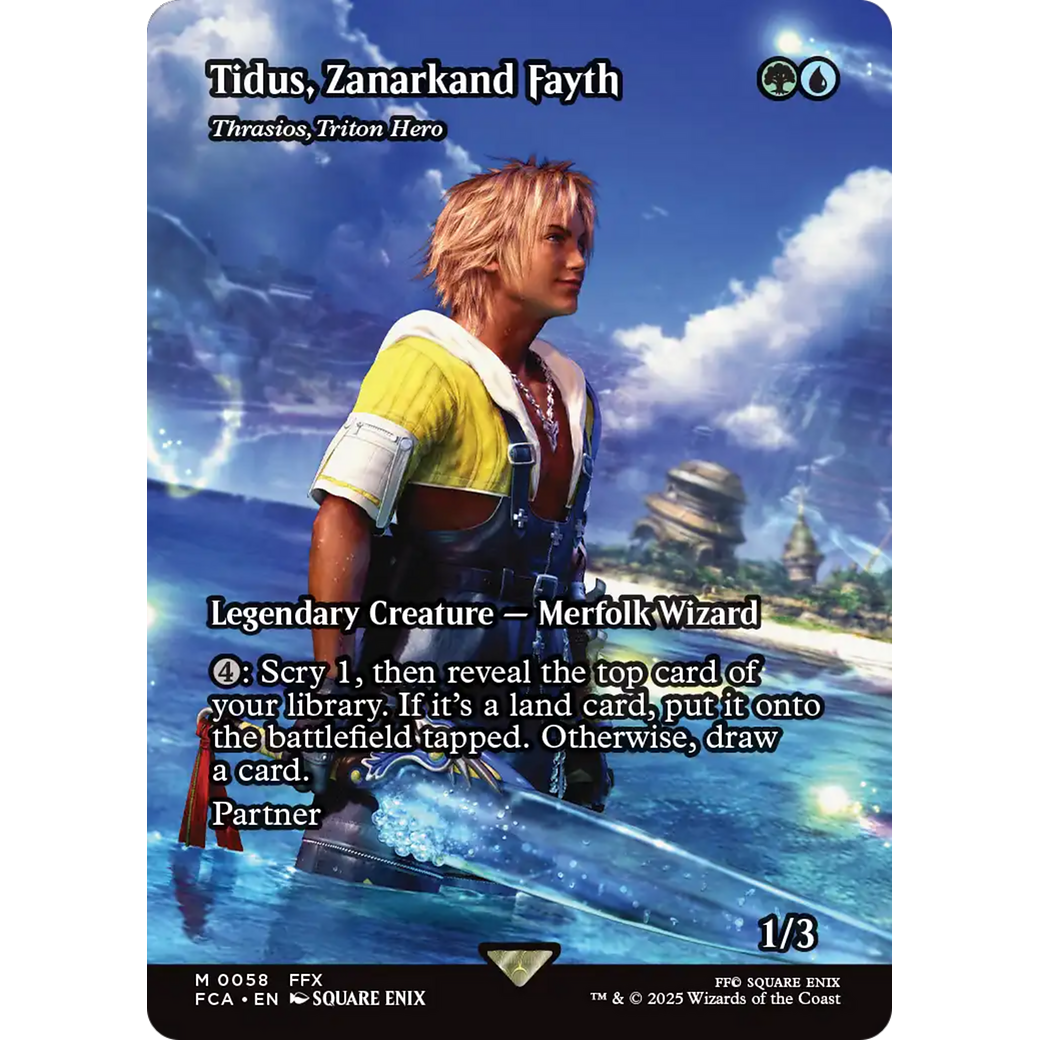 Thrasios, Triton Hero (FCA-058) - FINAL FANTASY: Through the Ages / Tidus, Zanarkand Fayth (Borderless)